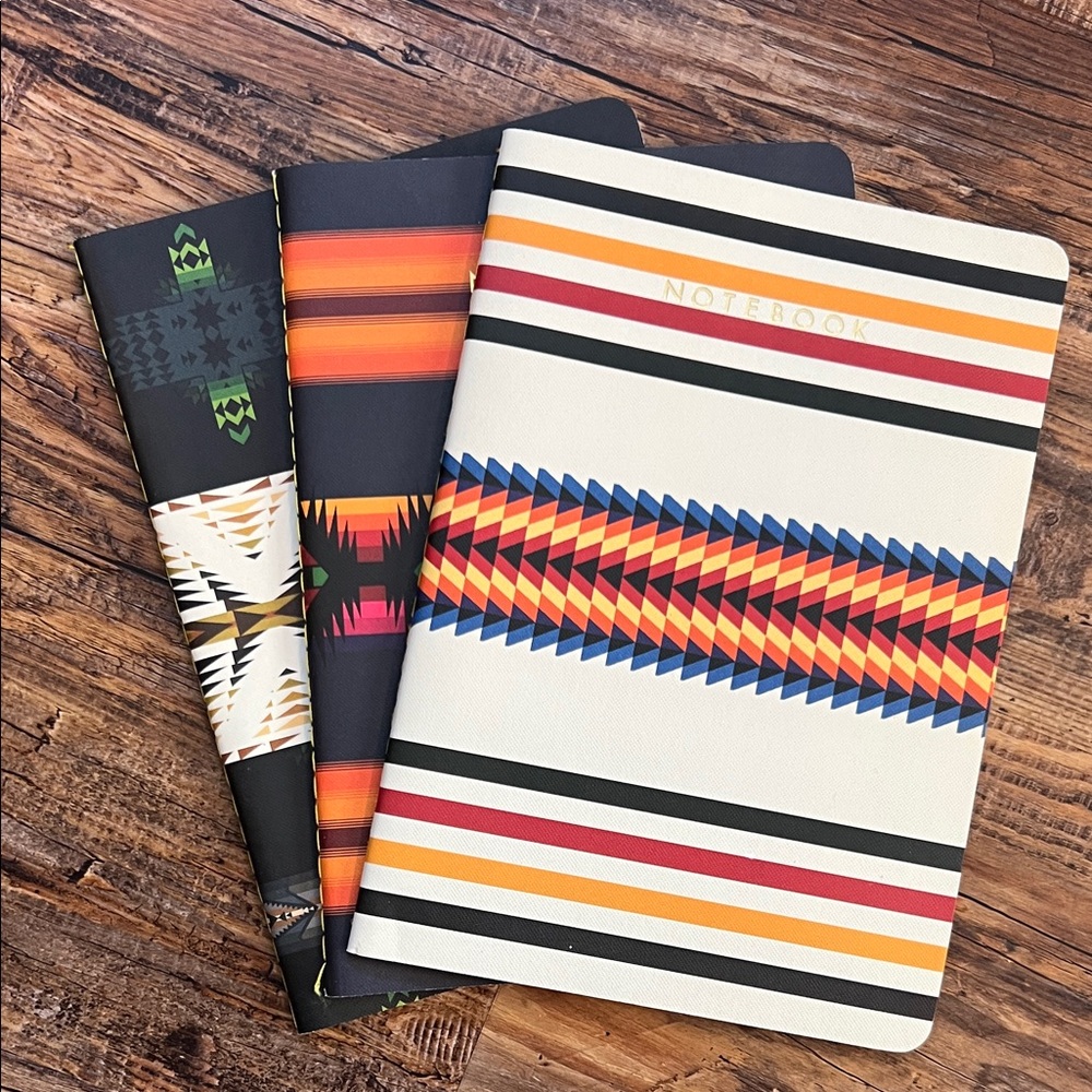 Pendleton Geometric Patterned Notebooks - Multicolor